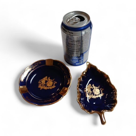 Vintage Limoges Porcelain Made in France Two Piece Trinket Vanity Set - Picture 8 of 15